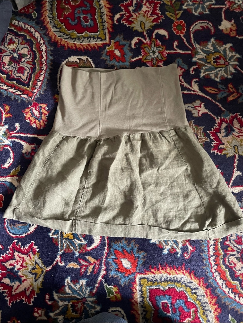 Women’s Olive Green Flared Skirt